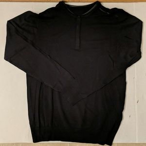 Celio Men's Black Large Ban Collar Sweater